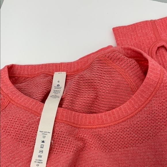 Lululemon Swiftly Tech long sleeve crew shirt top pink athletic thumb women 6 - Picture 7 of 7